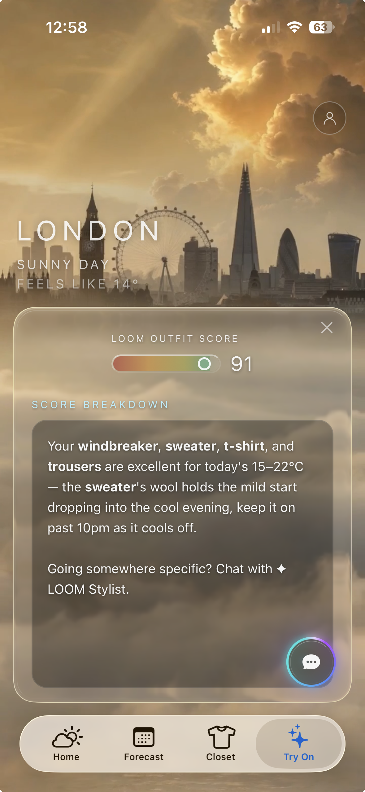 NOT JUST WEATHER Outfit Score